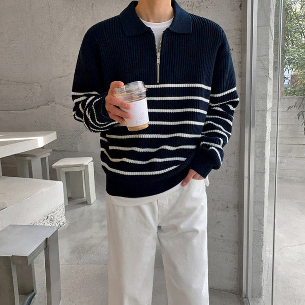 ANYANG Knit Half-Zip Sweater - Maison Sydney