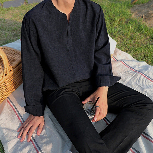 CHUNGJU Korean Collar Shirt - Maison Sydney