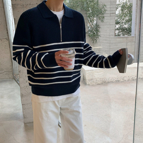 ANYANG Knit Half-Zip Sweater - Maison Sydney