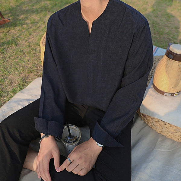 CHUNGJU Korean Collar Shirt - Maison Sydney