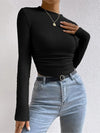 Plain Waffle Slim Sweater - Maison Sydney