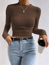 Plain Waffle Slim Sweater - Maison Sydney