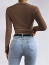 Plain Waffle Slim Sweater - Maison Sydney
