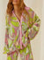 Unique Painted Print Pleated Loose Shirt