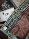 Contrast Denim Overalls