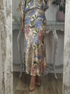 Exquisite Satin Floral Print Fishtail Skirt