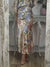 Exquisite Satin Floral Print Fishtail Skirt
