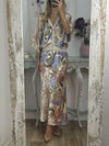 Exquisite Satin Floral Print Off-shoulder Shirt