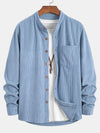 Corduroy Stand Collar Shirt - Maison Sydney