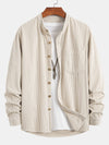 Corduroy Stand Collar Shirt - Maison Sydney