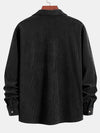 Long Sleeve Corduroy Cuban Collar Shirt - Maison Sydney