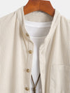 Corduroy Stand Collar Shirt - Maison Sydney