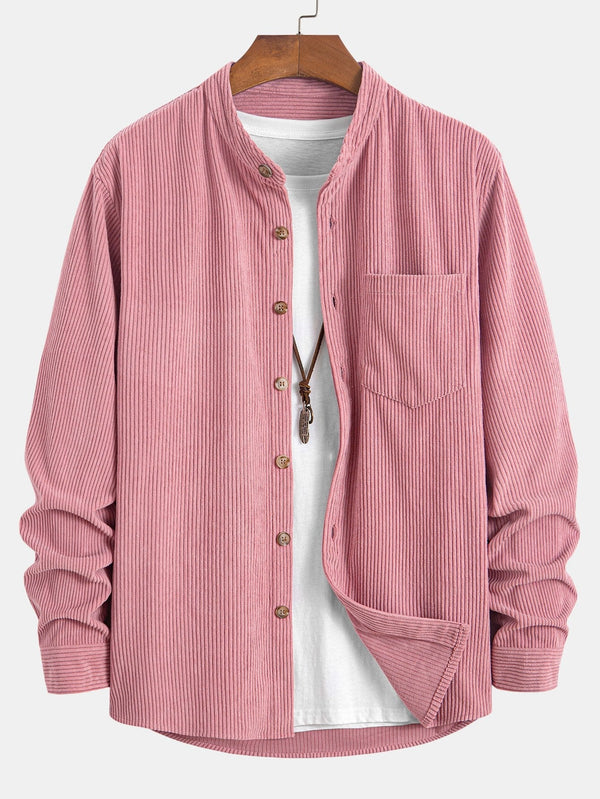 Corduroy Stand Collar Shirt - Maison Sydney