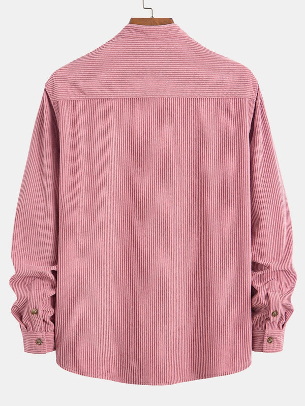 Corduroy Stand Collar Shirt - Maison Sydney