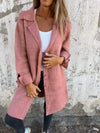Aveline - Single Breasted Casual Wool Coat with Lapels - Maison Sydney