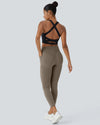 High Waisted Butt Lifting Tummy Control Side Pocket Shaping Training Leggings - Maison Sydney